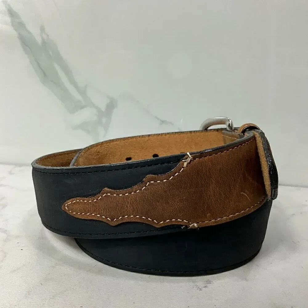 JUSTIN BOOTS Two Tone Leather Belt